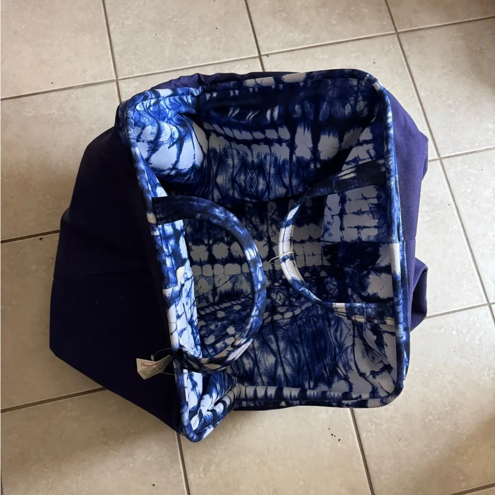 Blue Tie-Dye Storage Bin